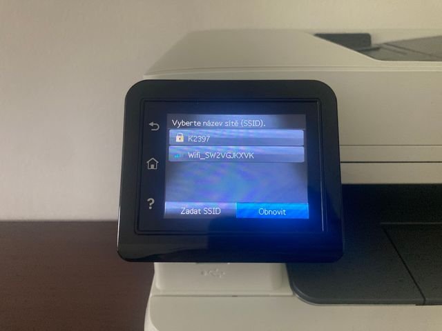 Manuální připojení k Wi-Fi síti na tiskárně HP Color LaserJet Pro MFP M277dw