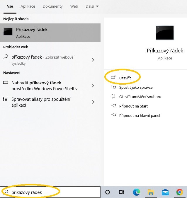 Příkazový řádek ve Windows 10
