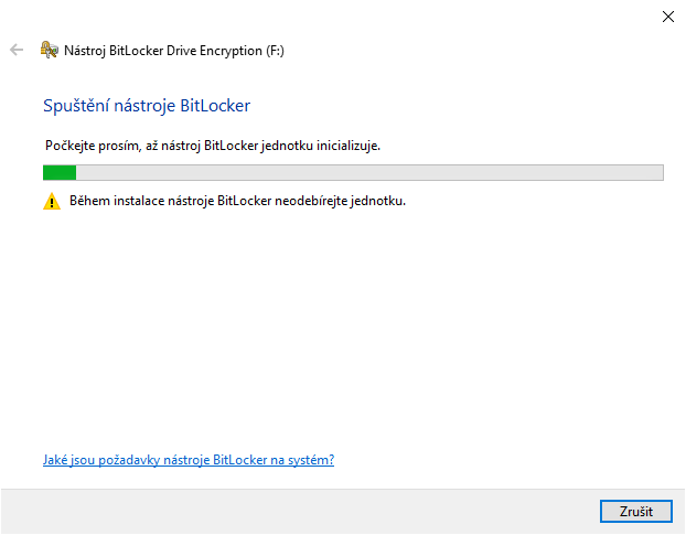BitLocker - spouštění nástroje
