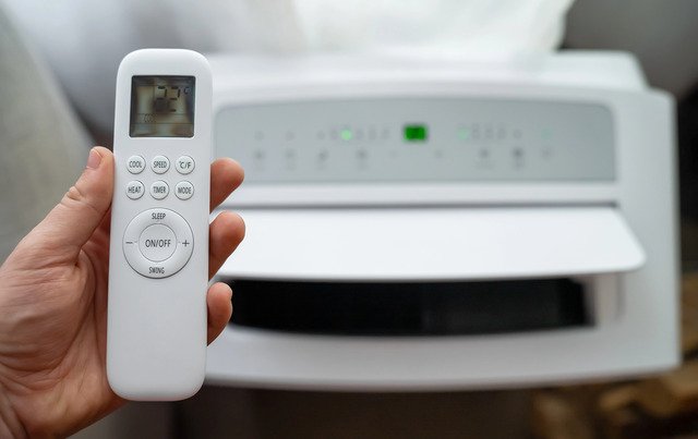 mobilní klimatizace s ovladačem