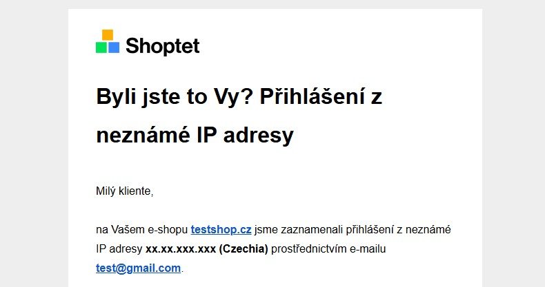 příklad assume breach - email shoptetu