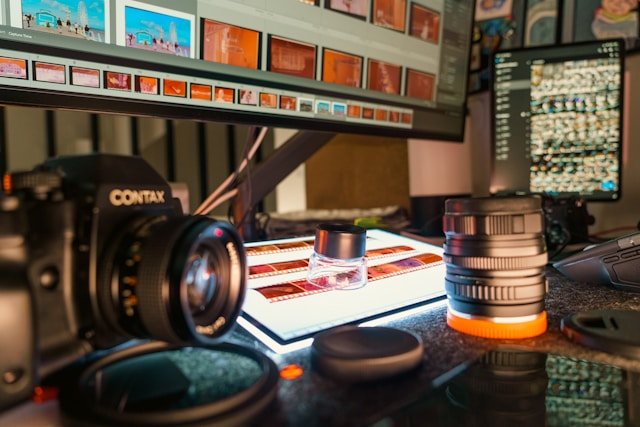 monitor a fotoaparát
