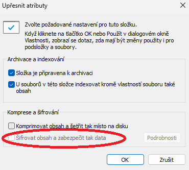 Šifrovat obsah a zabezpečit tak data ve Windows