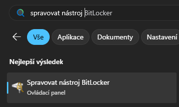 Spravovat nástroj Bitlocker